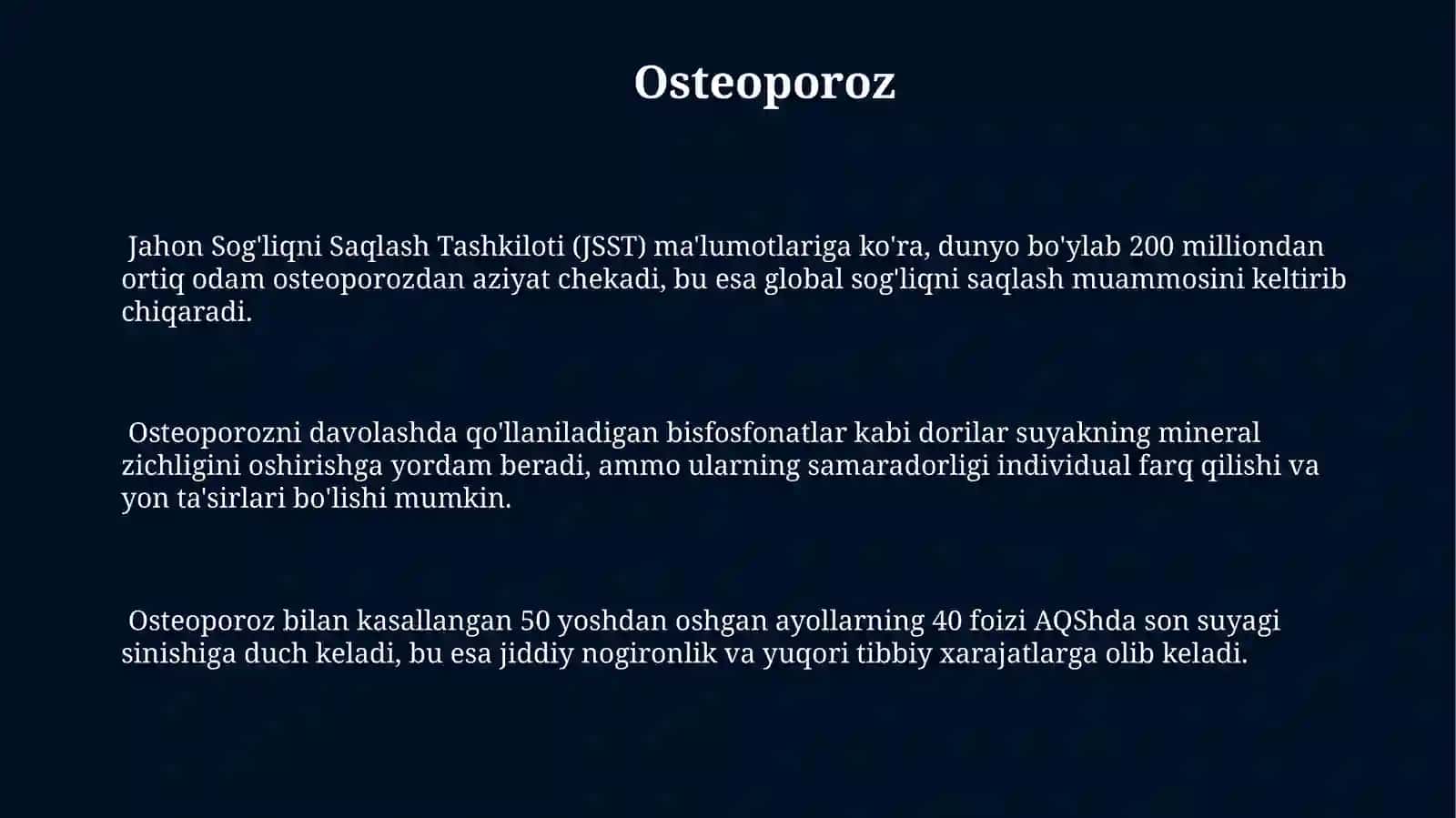 Suyak to‘qimalarining minerallashuvi,uning tartibga solinishi va buzilishlari 3