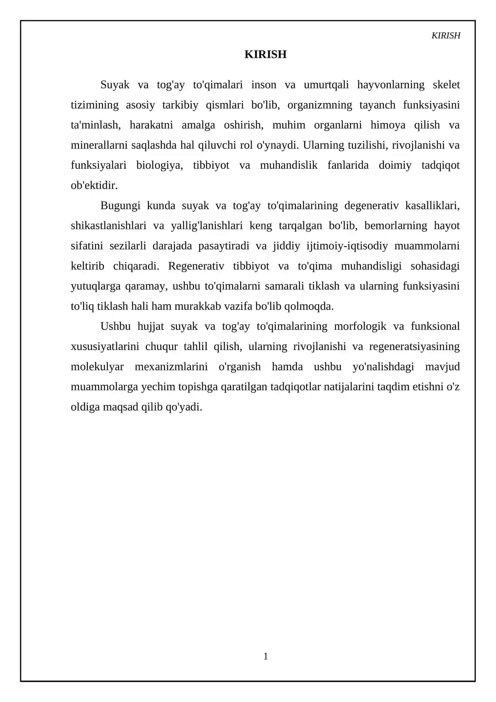 Suyak va tog'ay to'qimasi 3