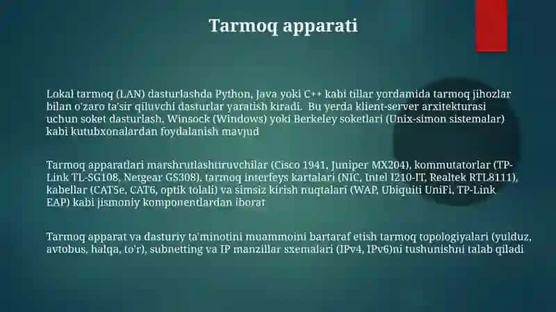Lokal tarmoq uchun dasturlash 3