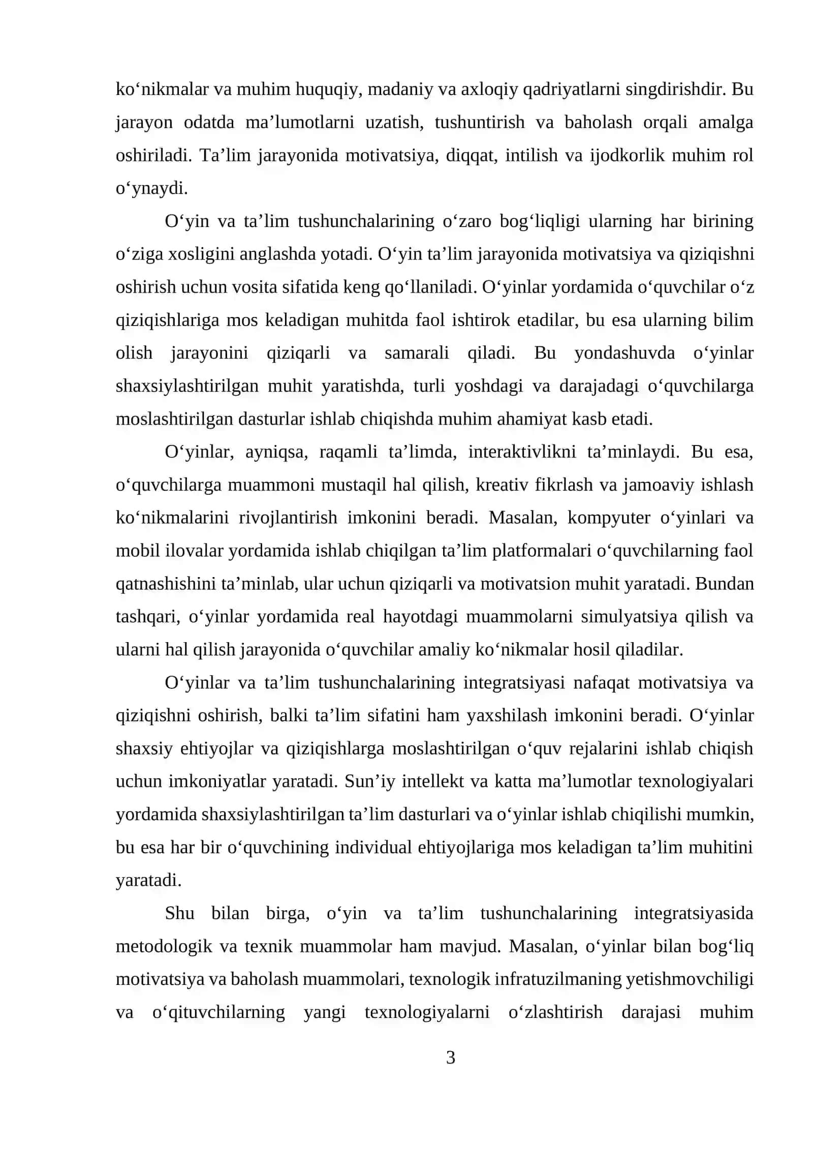 Ta’limni raqamlashtirish sharoitida o‘yin faoliyatini tashkil etish 3