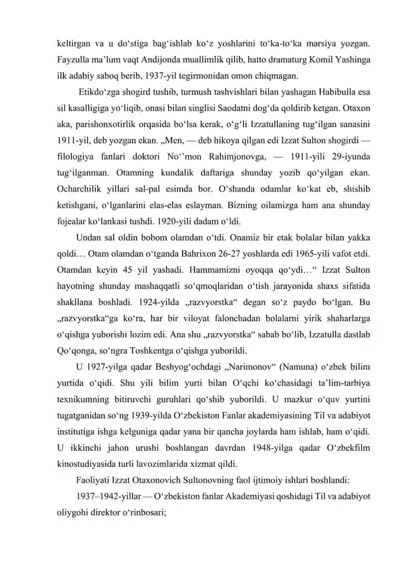 IZZAT SULTON NAZARIYOTCHI SIFATIDA 3