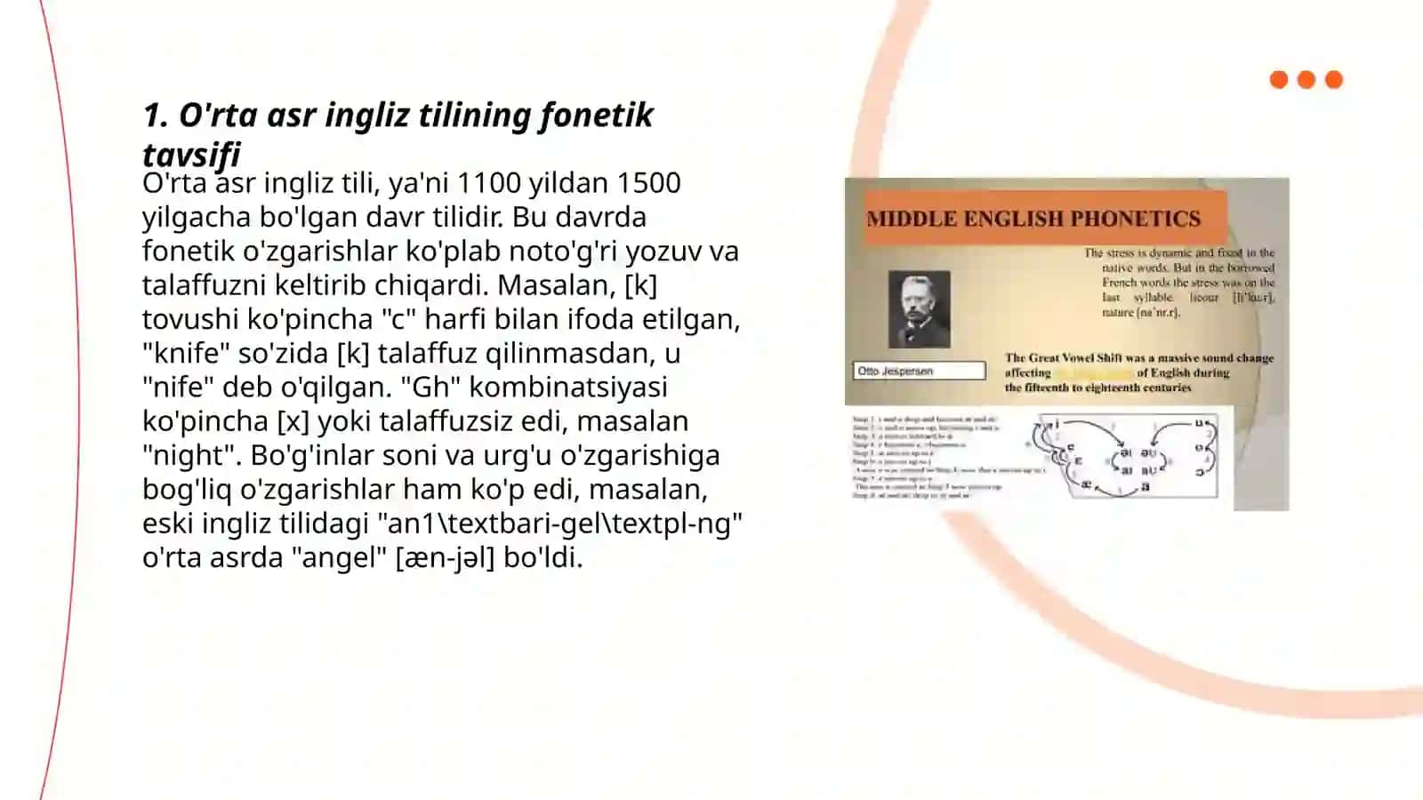 O'rta asr ingliz tilining fonetik tavsifi 3