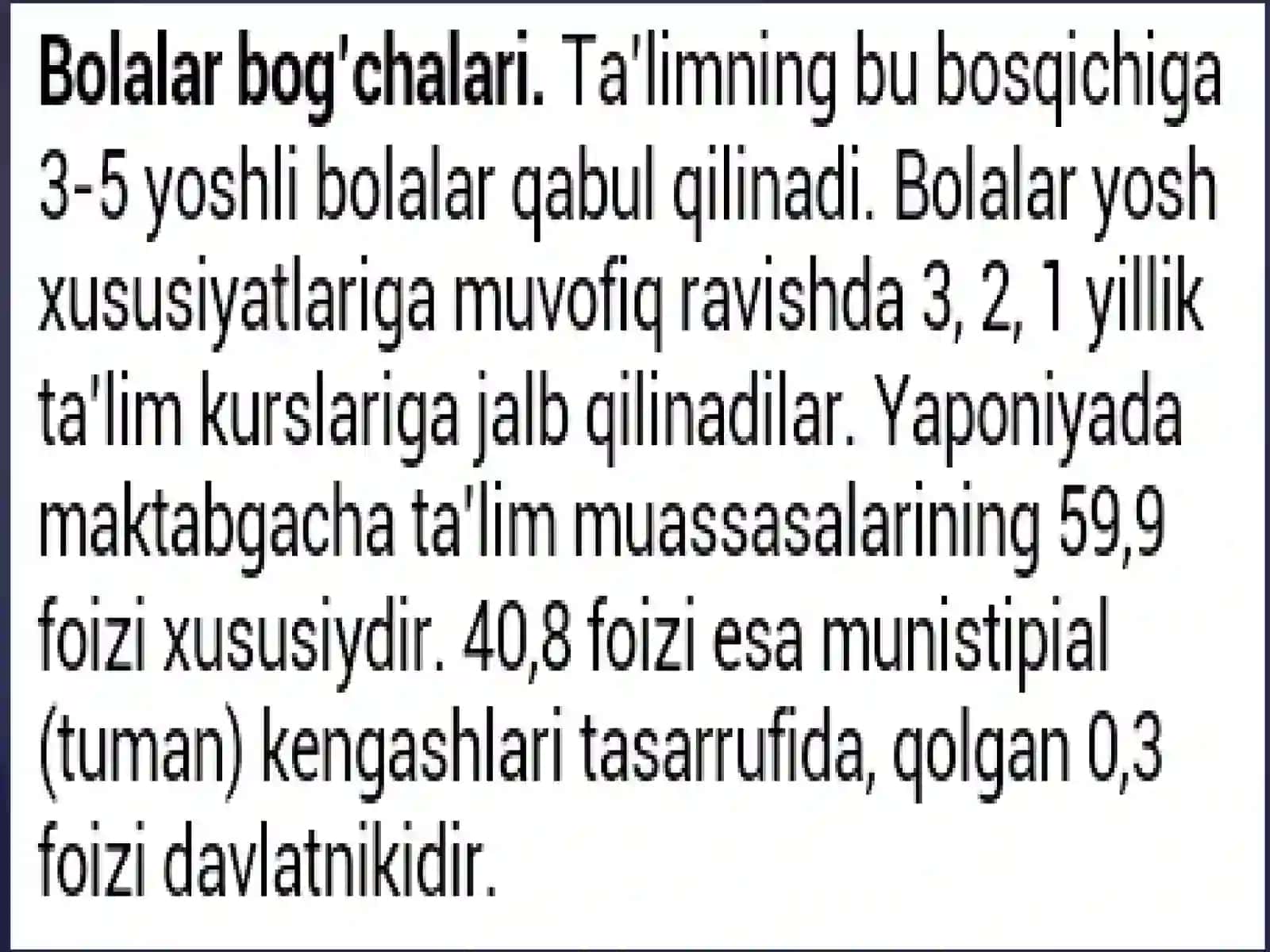 Yaponiya ta’lim Tizimi haqida 3