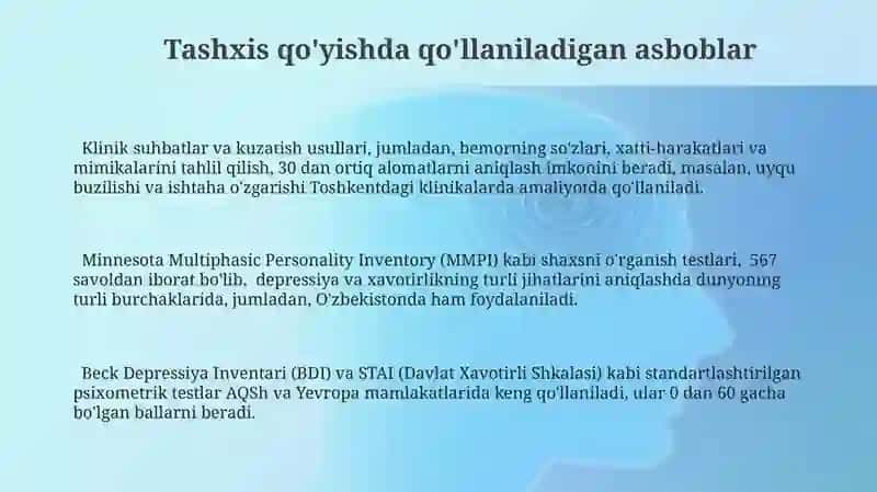 Xavotirlanish va depressiyani aniqlash metodikasi 3