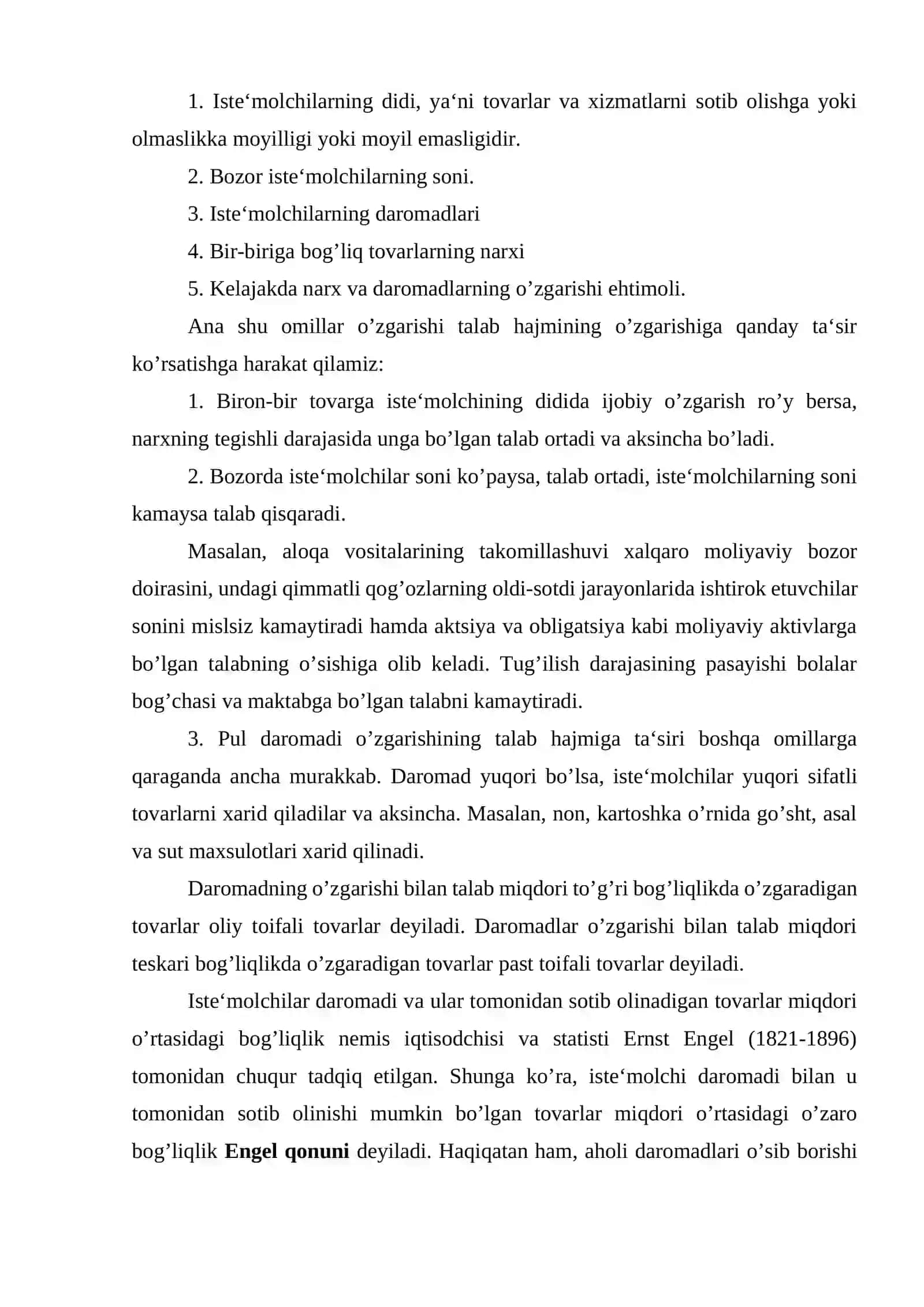 Talab egri chizig`i 3