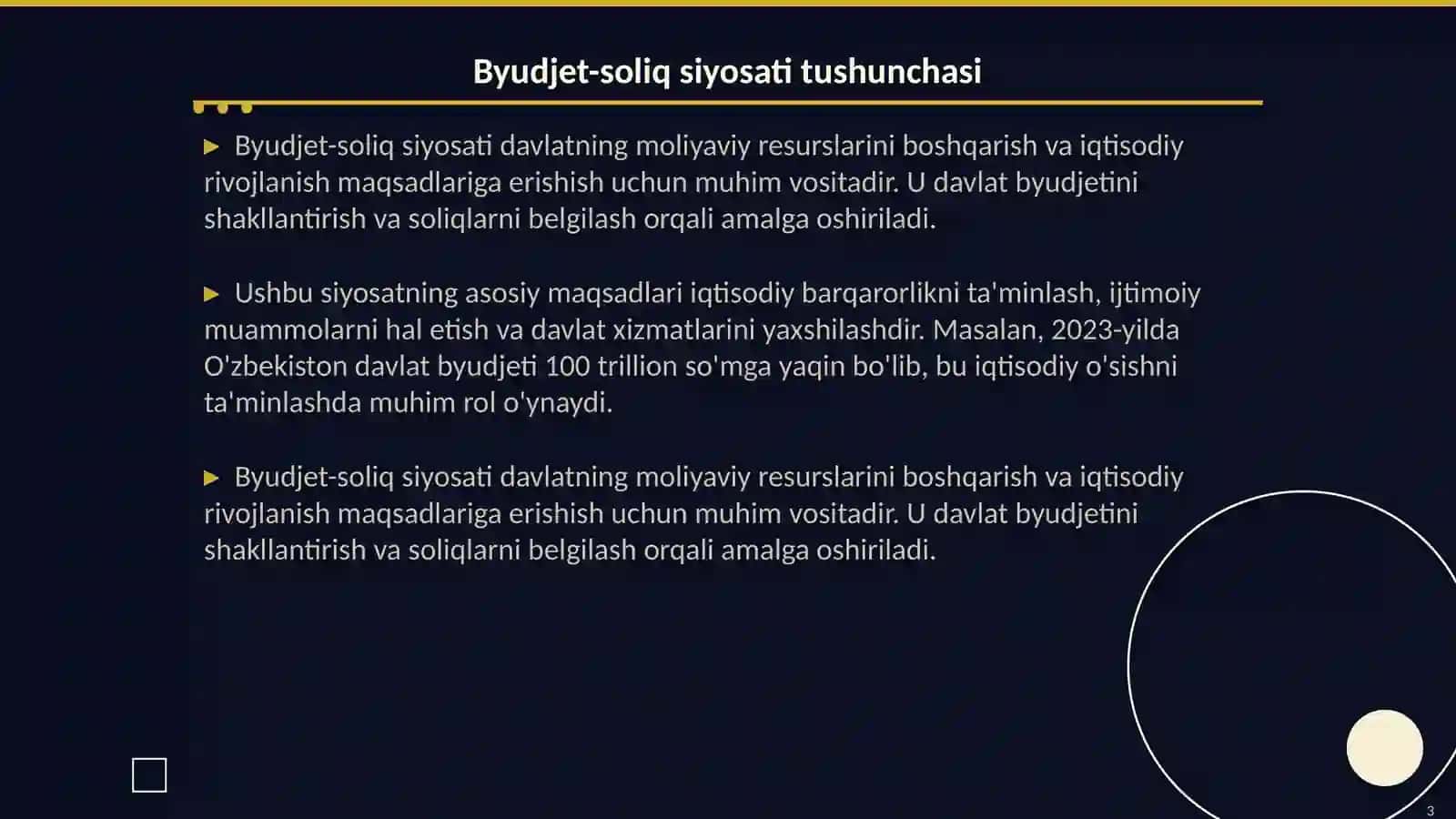 Davlatning byudjet-soliq siyosati 3