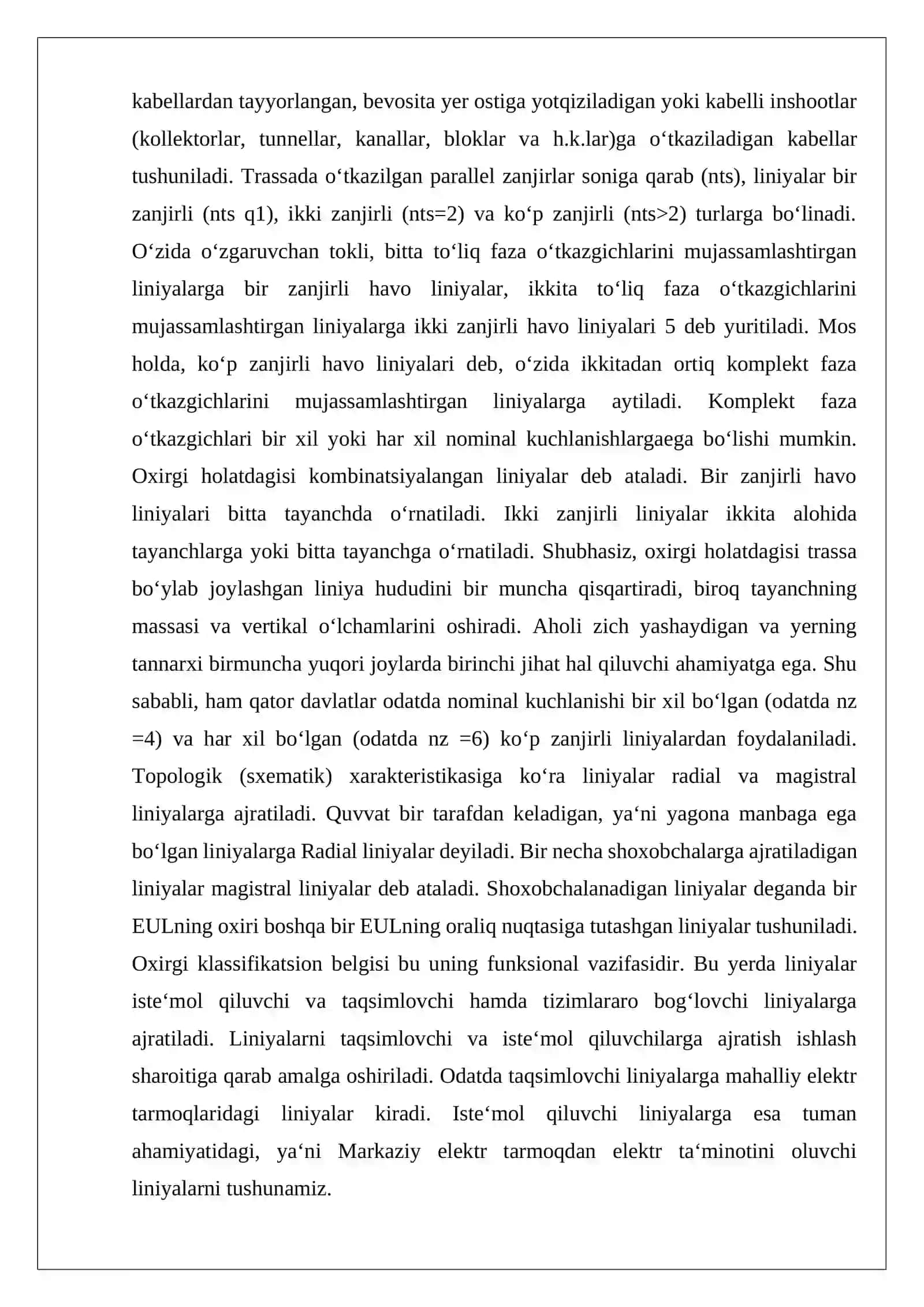 O’zgarmas tokli elektr uzatish liniyalari 3