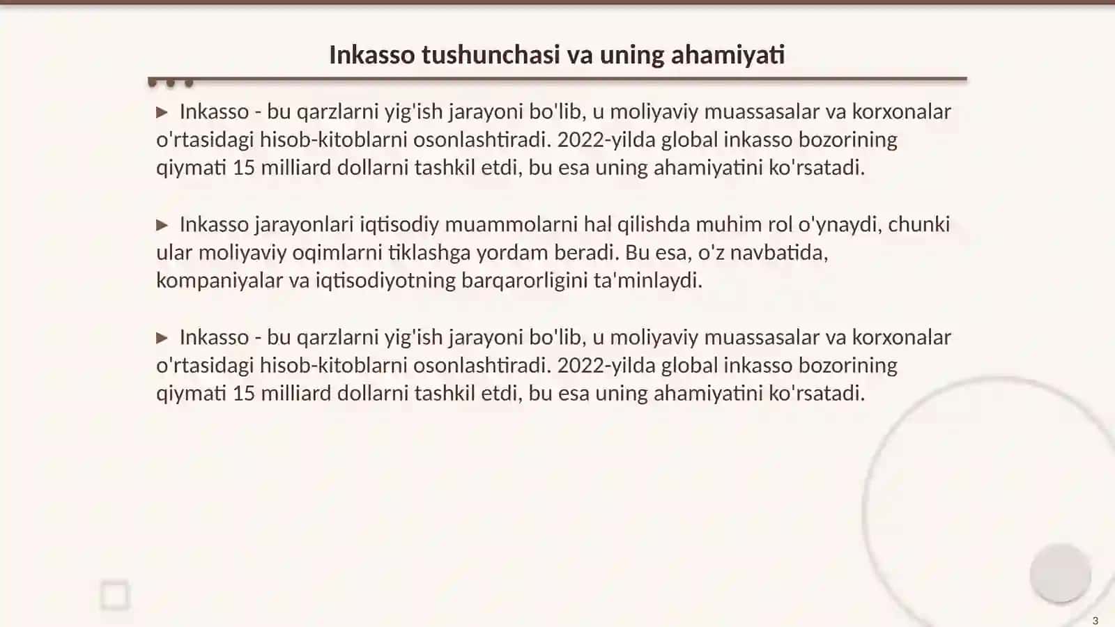 Inkasso bo‘yicha amalga oshiriladigan xalqaro hisob-kitoblar 3