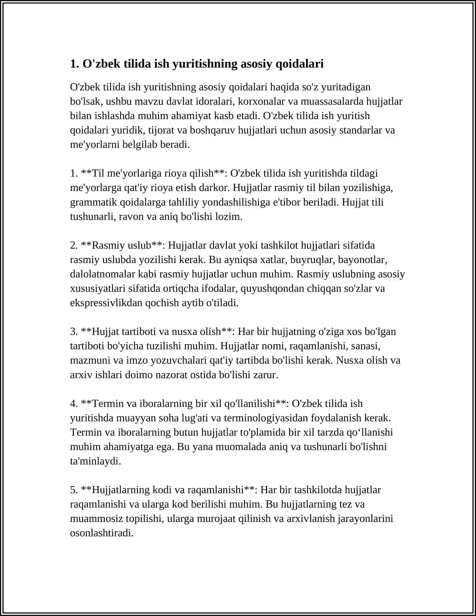 DAVLAT TILIDA ISH YURITISH 3