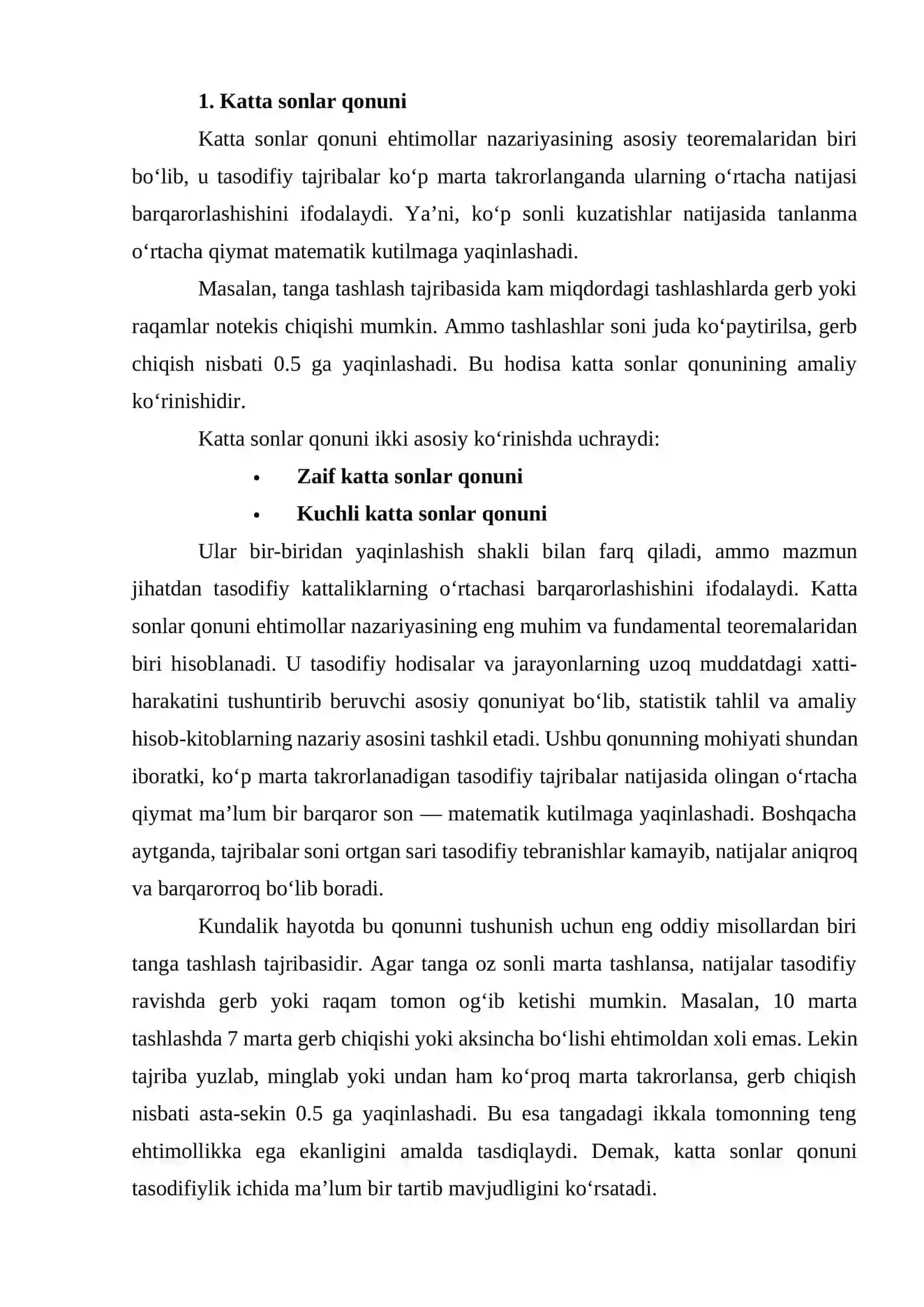 KATTA SONLAR QONUNI VA UNING AMALIY AHAMYATI MARKAZIY LIMT TEOREMASI 3