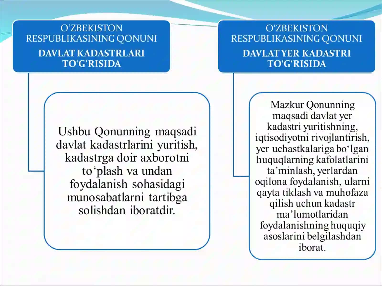 DAVLAT KADASTRLARI ASOSLARI 3