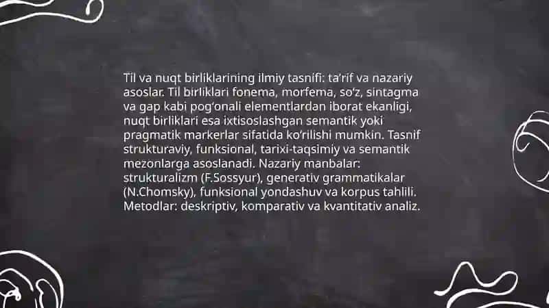 Til va nuqt birliklarining ilmiy tasnifi: taʼrif va nazariy asoslar 3