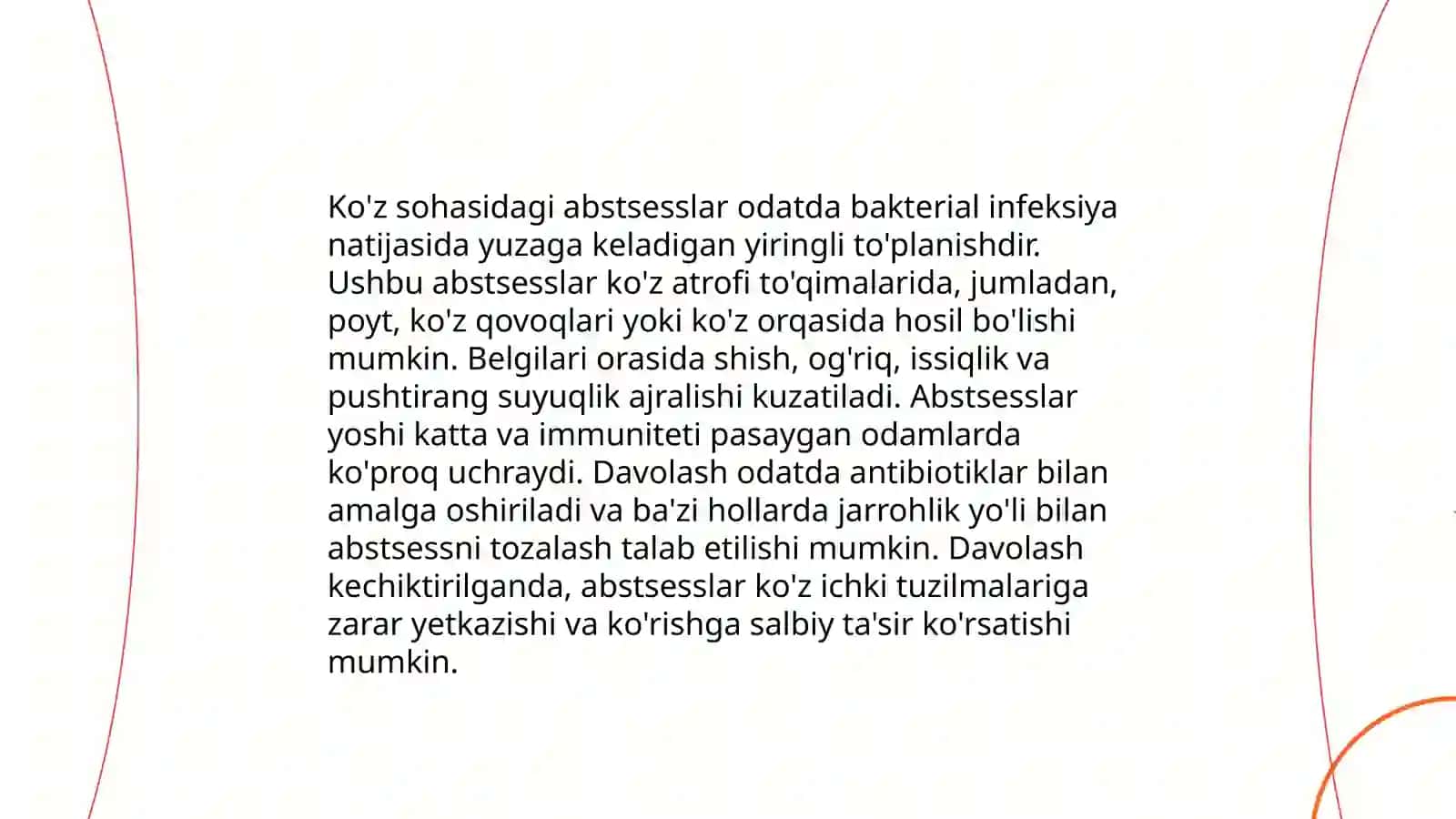 Ko’z sohasidagi yiringli jarayonlarni operativ davolash 3