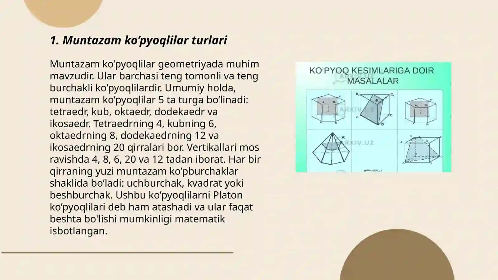 Muntazam ko’pyoqlilar 3