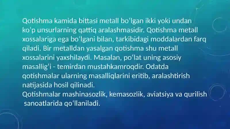Qotishmalar 3