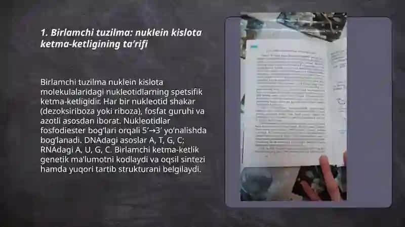 Nuklein kislotalarning birlamchi tuzilishi 3