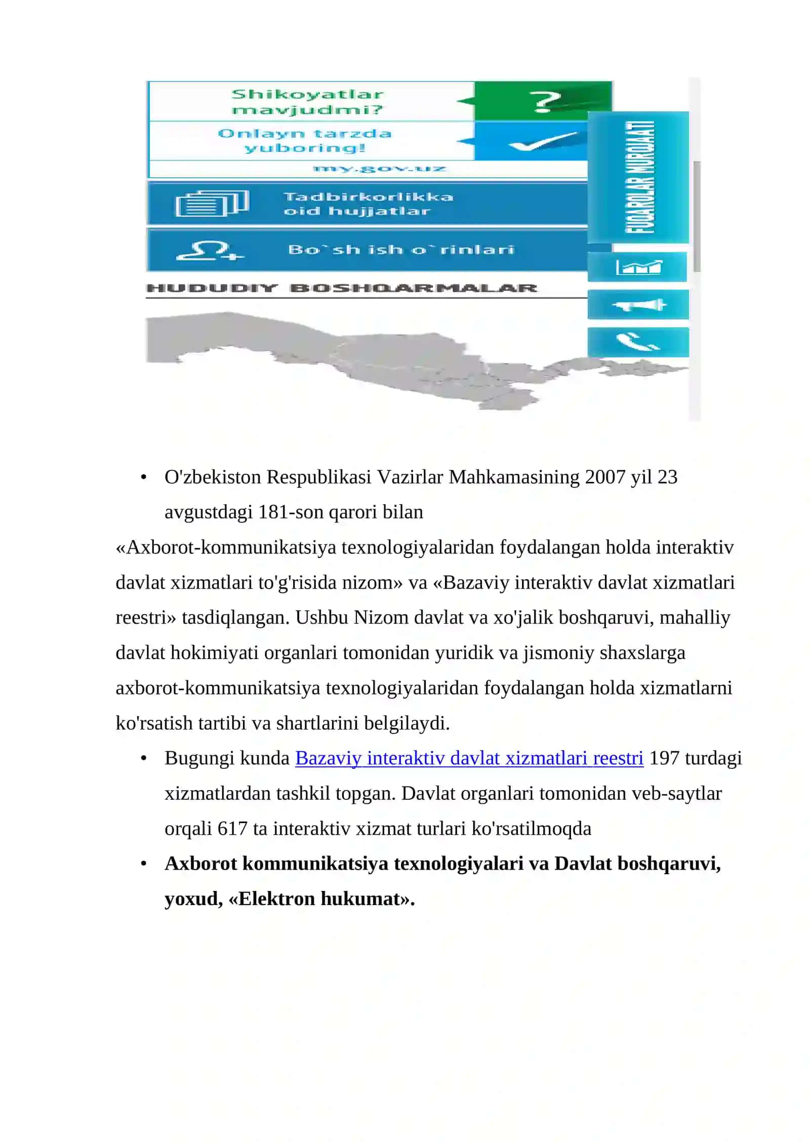SOXA AXBOROT TIZIMLARINING INTERAKTIV XIZMATLARI 3