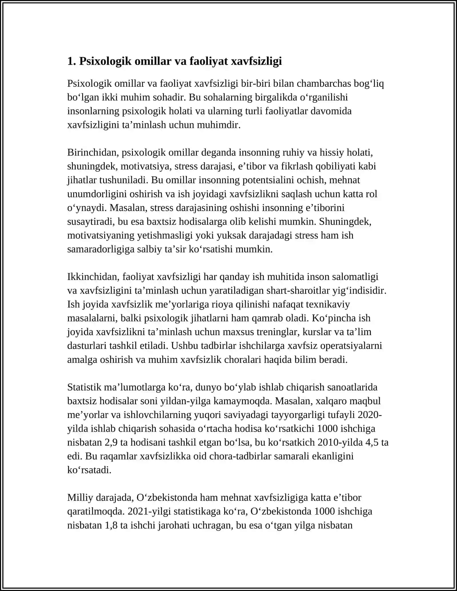 FAOLIYAT XAVFSIZLIGINI TA’MINLASHDA PSIXOLOGIK OMILLARINING AHAMIYATI 3