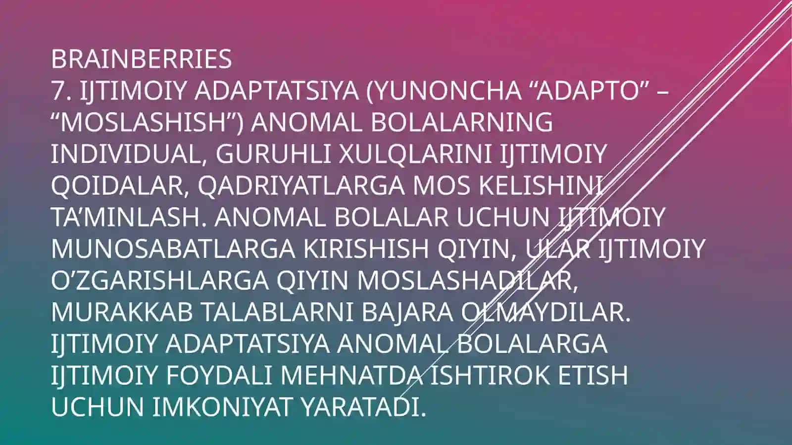Ijtimoiy adaptatsiya 3