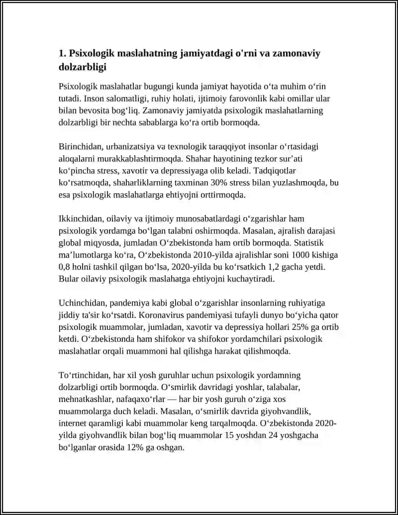 PSIXOLOGIK MASLAHAT VA KUCHINING FANINING HOZIRGI KUNDAGI O'RNI VA DOLZARBLIGI 3