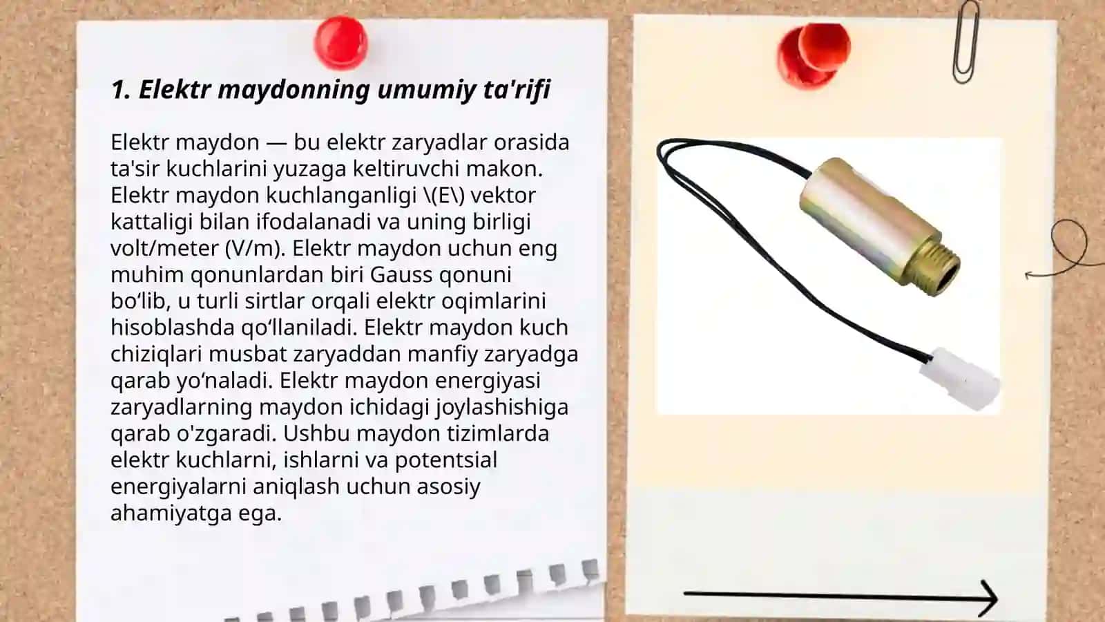 Elektr maydon. Elektrografiyaning fizik asoslarini o‘rganish 3
