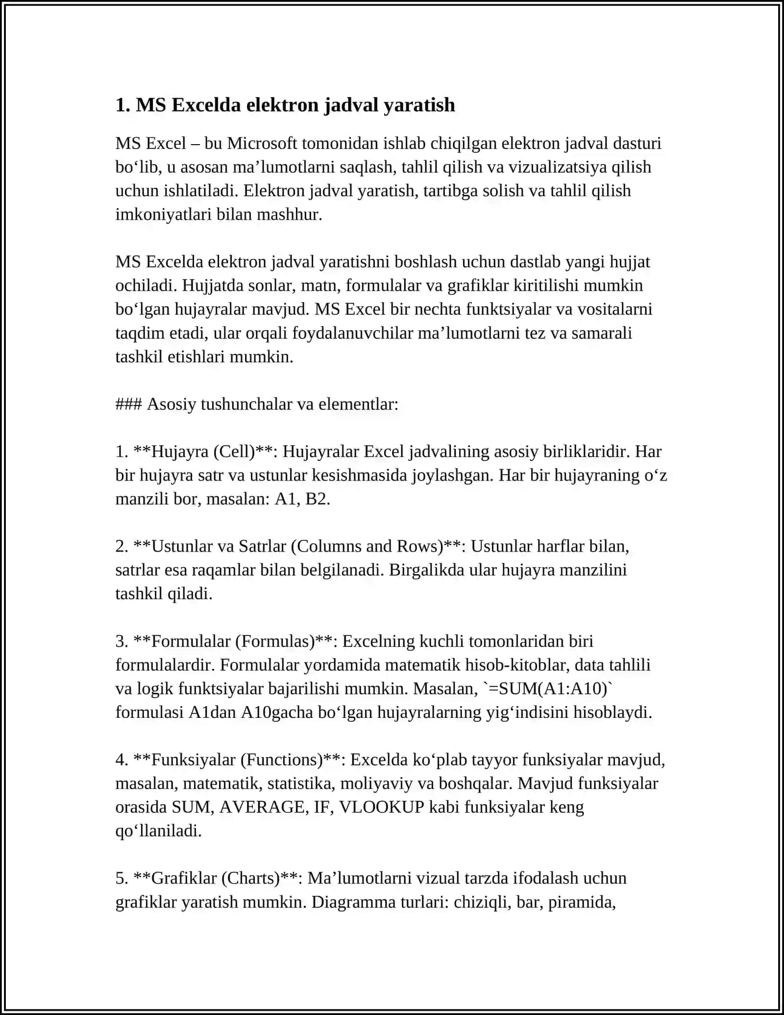 MS EXCEL ELEKTRON JADVALIDAN FOYDALANIB TANLANGAN SPORT TURIDA PEDAGOGIC TAJRIBA NATIJALARINING STATISTIK XARAKTERISTKALARINI OʻRTACHA ARIFMETIK QIYMATINI OʻZGARISH ISHONCHLILIGINI HISOBLASH USULLARI 3