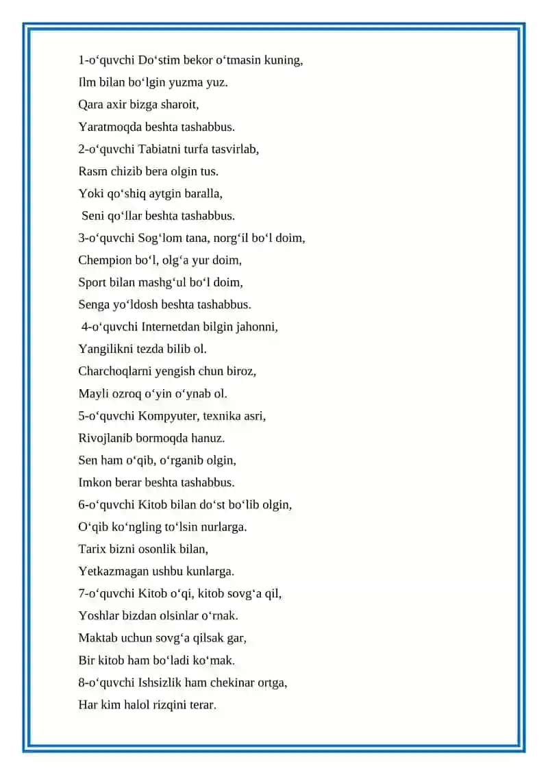 Eskirgan so'zlar ochiq dars ishlanma 3