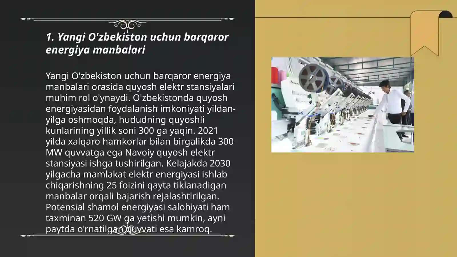 Yangi O'zbekiston uchun barqaror energiya manbalari 3