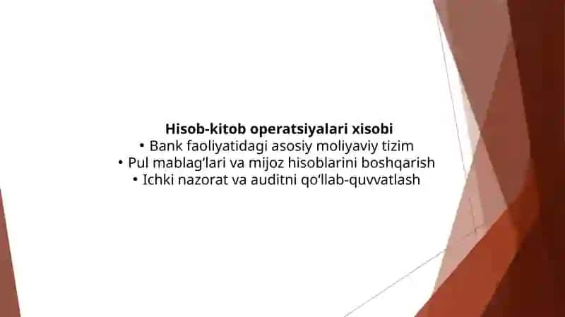 Hisob-kitob operatsiyalari xisobi 3