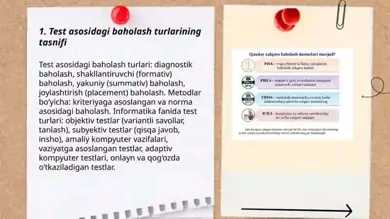 Test asosida o’quvchilarni informatikadan bilimini nazorat qilish shakl va usullari 3