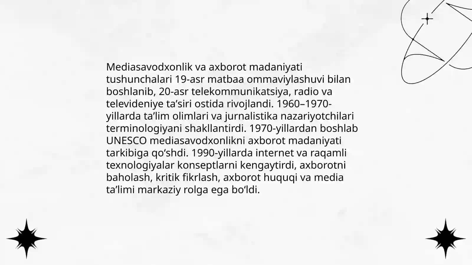 Mediasavodxonlik va axborot madaniyatining tarixiy evolyutsiyasi 3