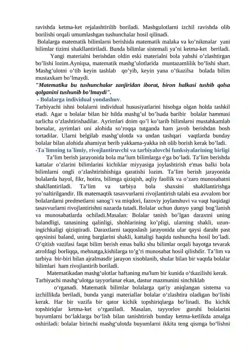 Matematika mashg‘ulotlarining didaktik talablari 3