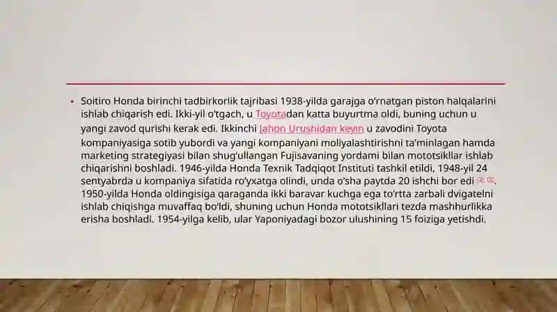 Honda Kompaniyasi Tarixi va Kelib Chiqishi 3