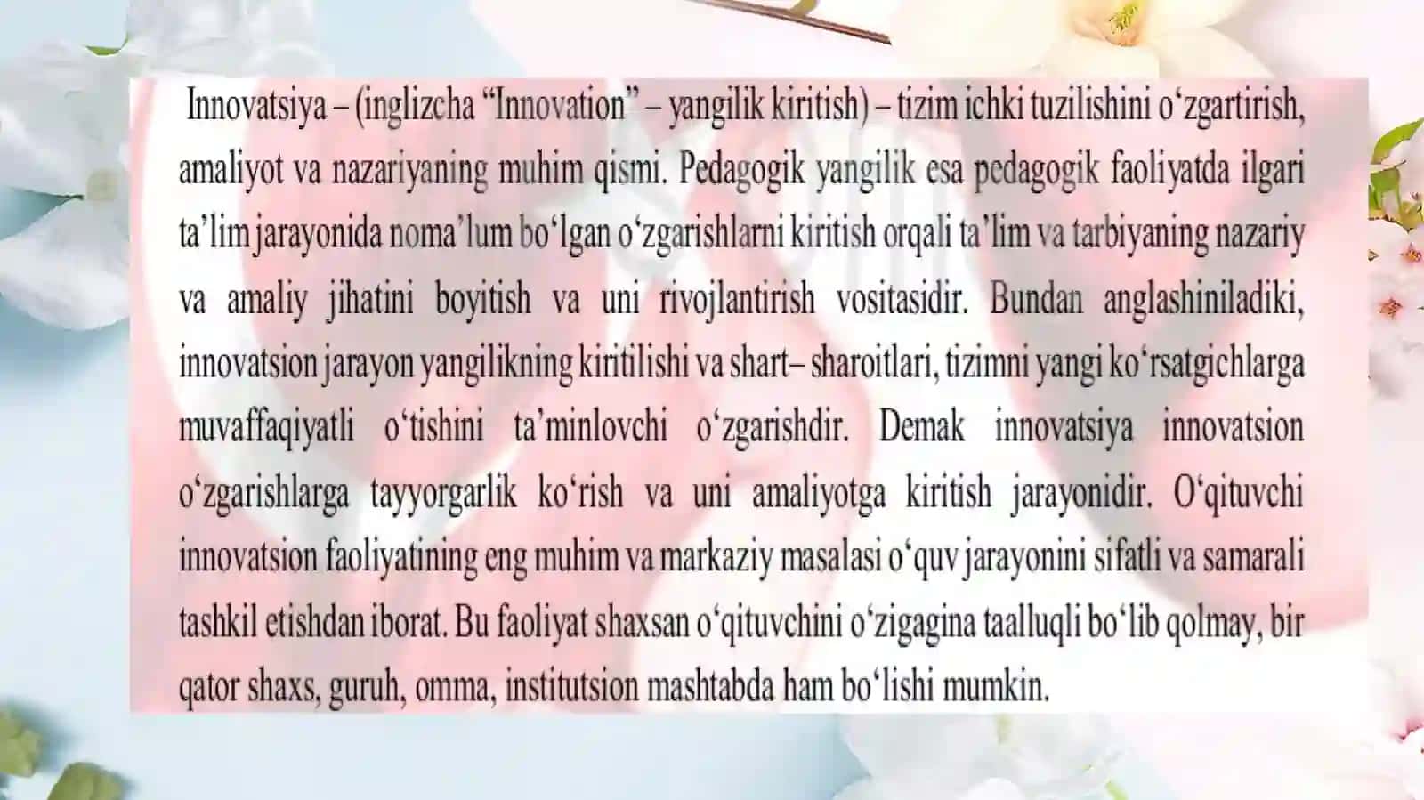 Boshlang'ich ta'limda zamonaviy yondoshuvlar va innavastsiyalar 3
