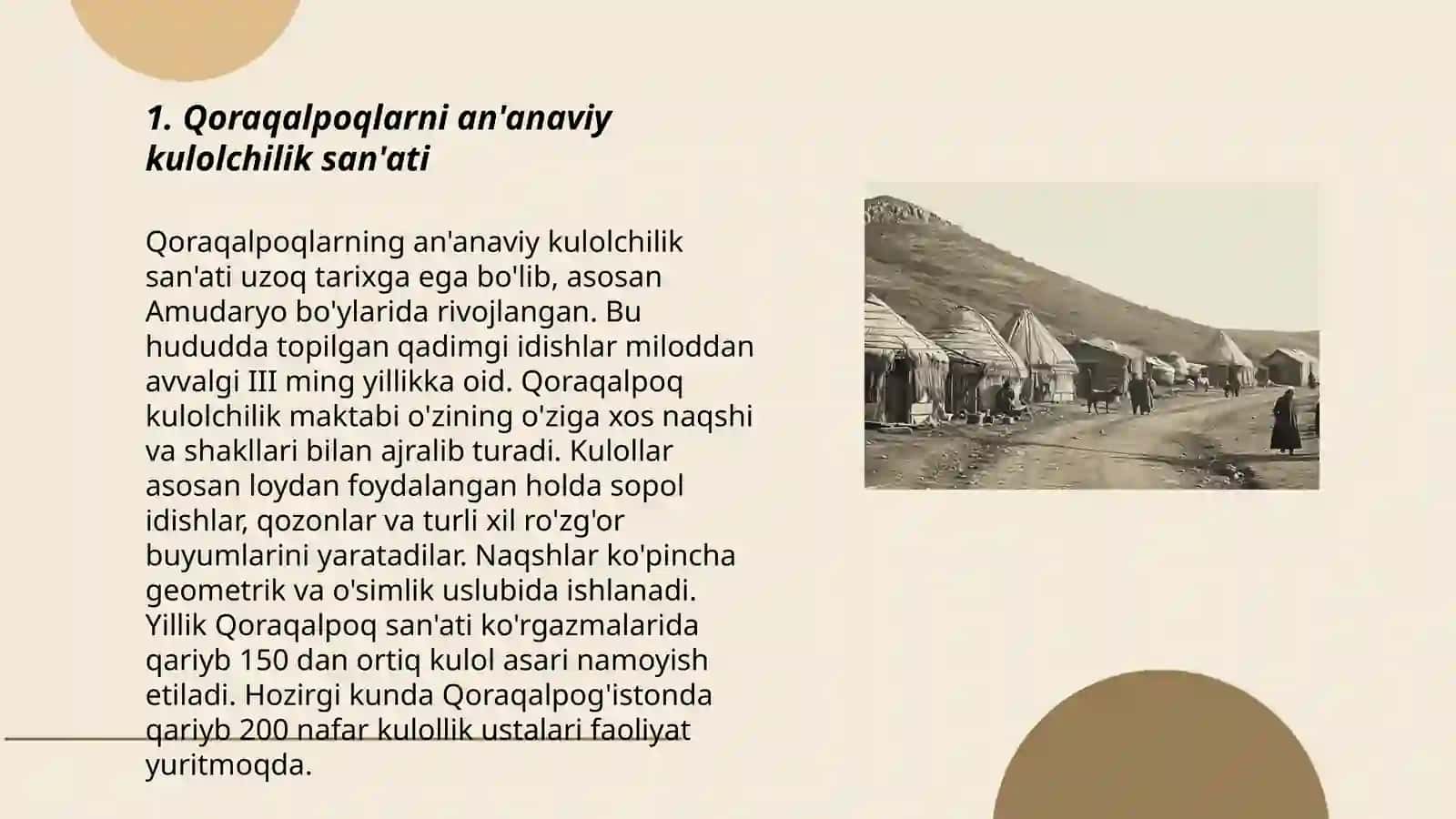 XIX asr ikkinchi yarmi - XX asr boshlarida qoraqalpoqlar madaniyati 3