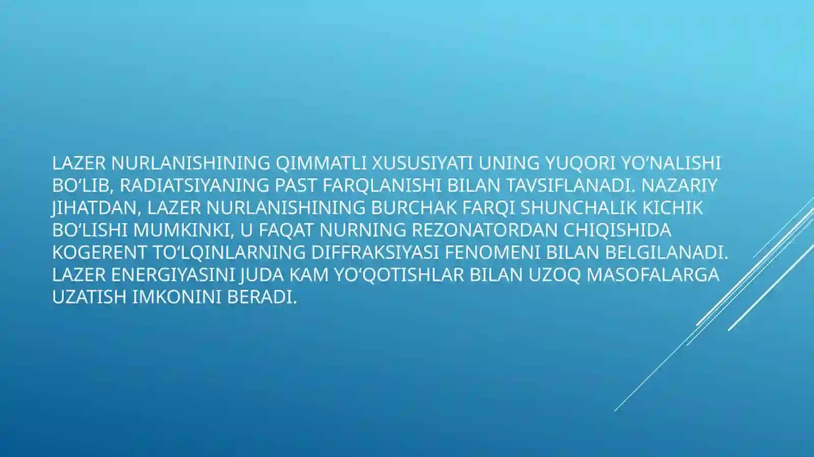 Lazer nurlari va tibbiyotda qoʻllanilishi 3