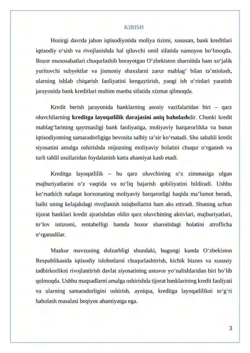 Kreditga layoqatlilik tahlili 3