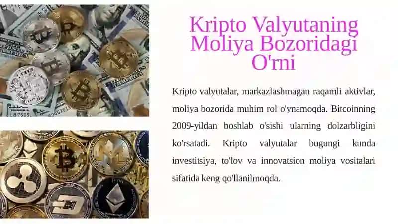 Kripto Valyutaning Moliya Bozoridagi O'rni 3