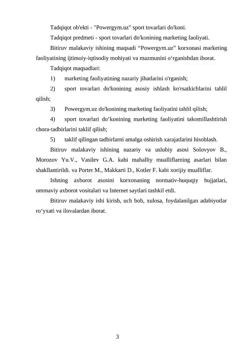 Powergym.uz STORE 50 MARKETING FAOLIYATINI TAKMONLASH 3