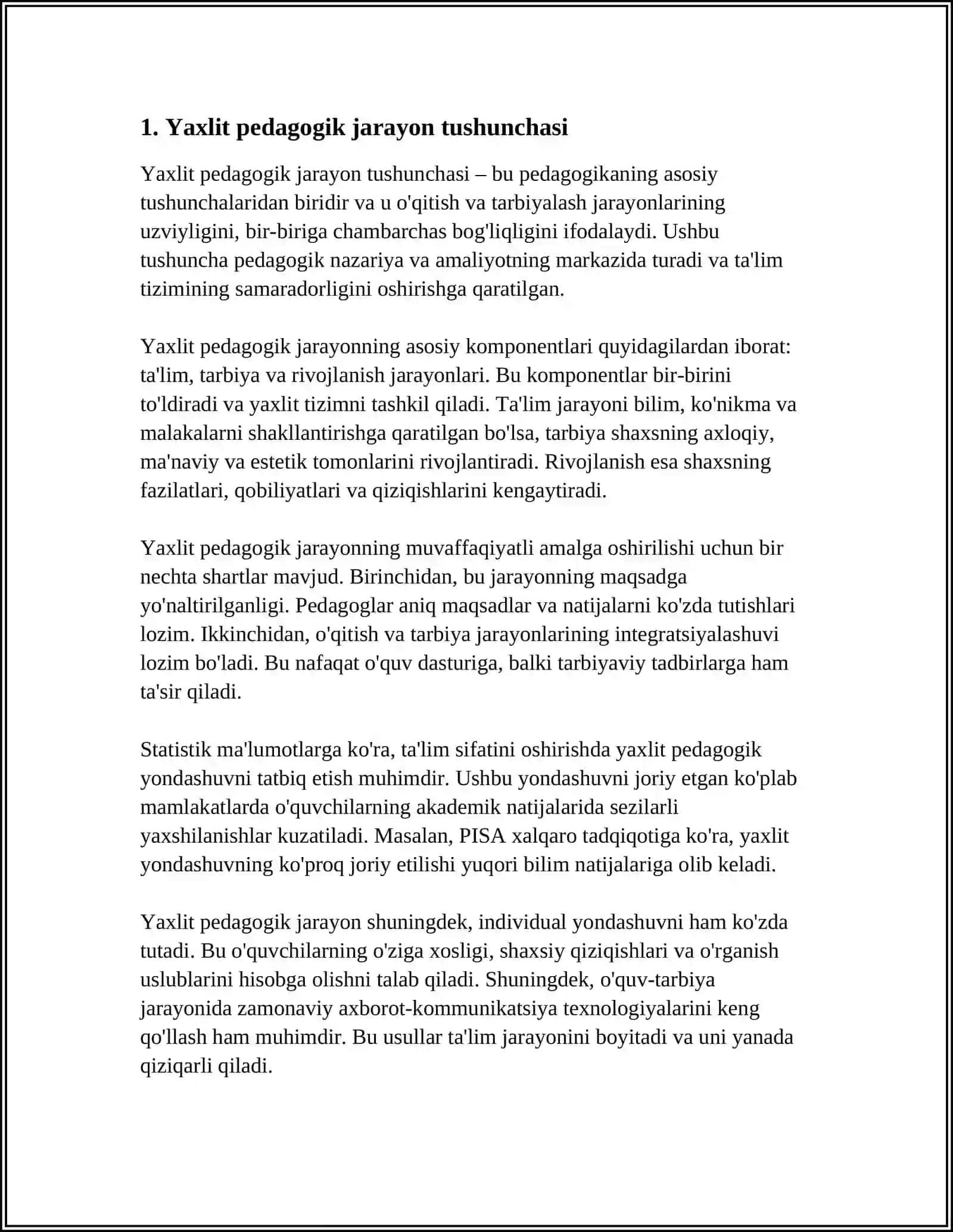 YAXLIT PEDAGOGIK JARAYON VA UNING ETAPLARI 3