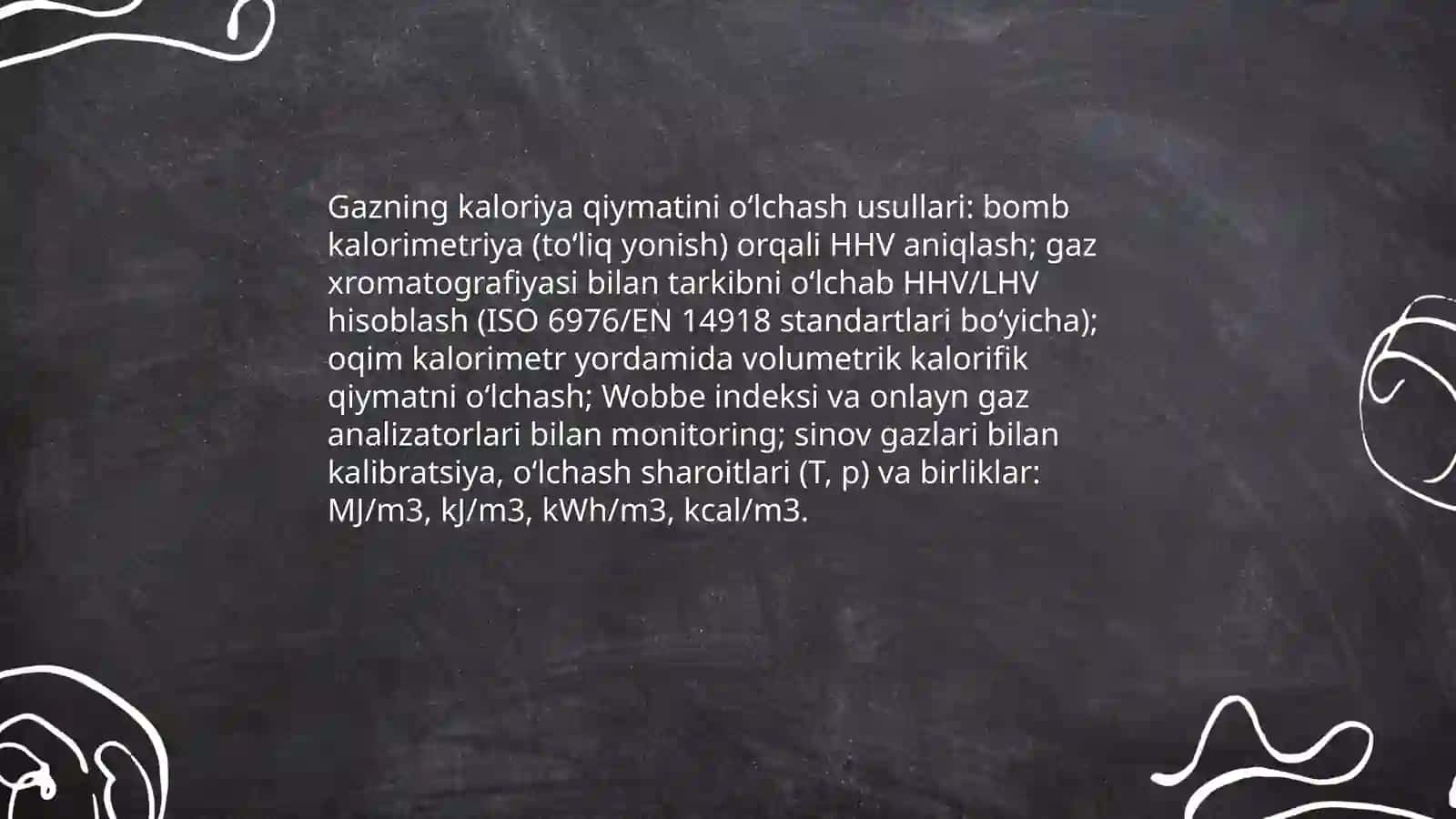 Gazning kaloriya qiymatini o‘lchash usullari 3