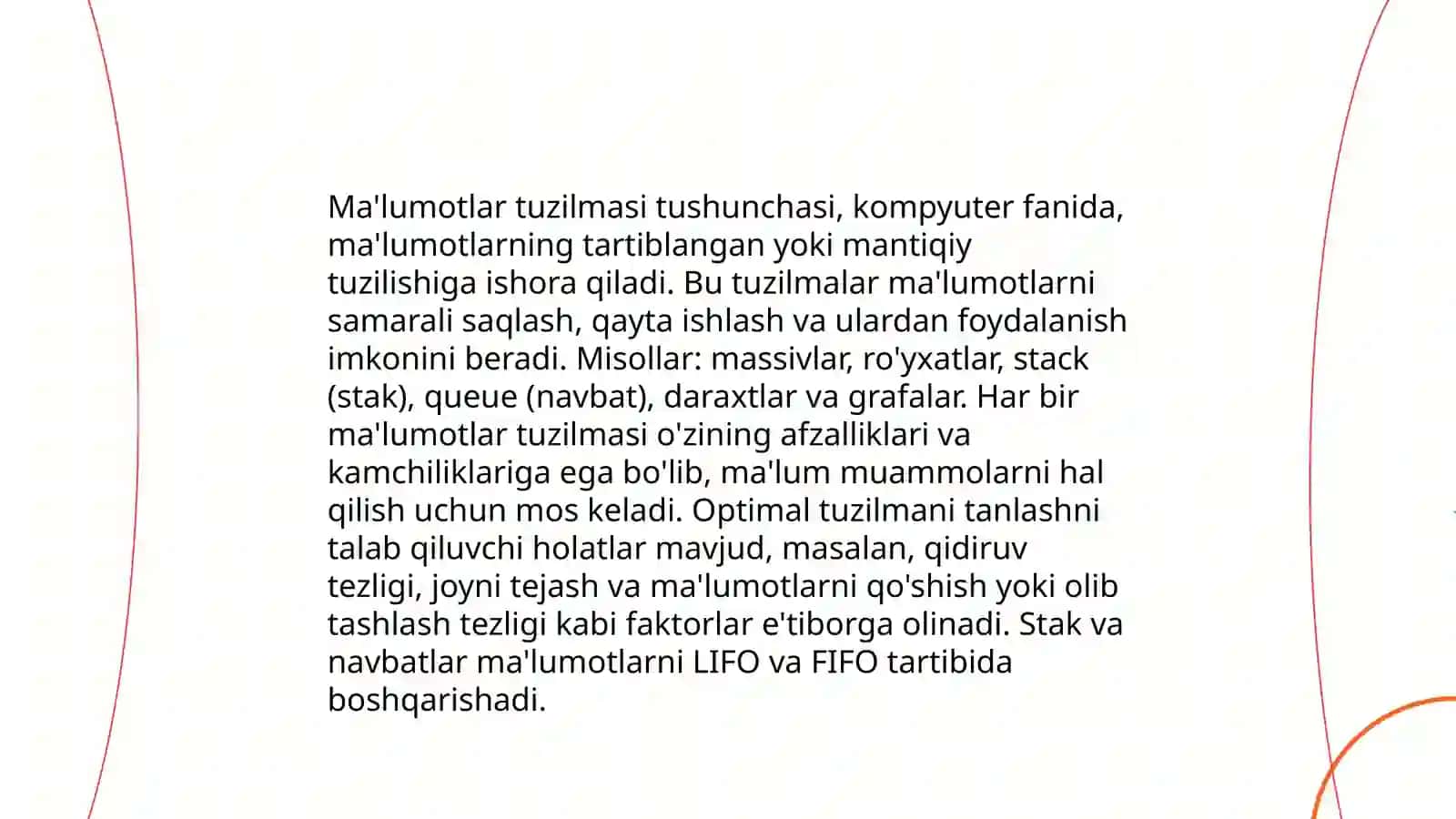 Ma'lumotlar tuzilmasi va uning metodlari bilan ishlash 3