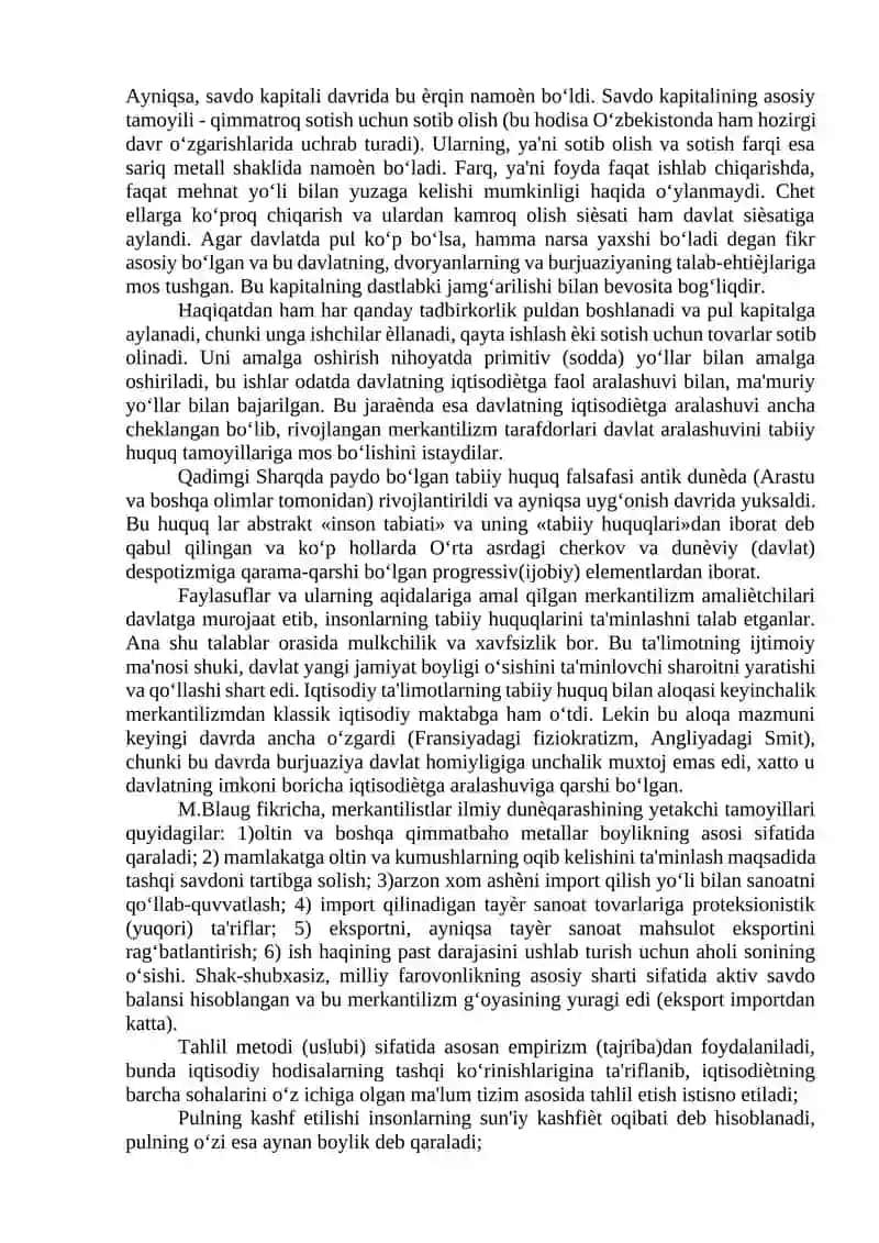 MERKANTILIZMNING VUJUDGA KELIShI VA RIVOJLANISh BOSQIChLARI 3