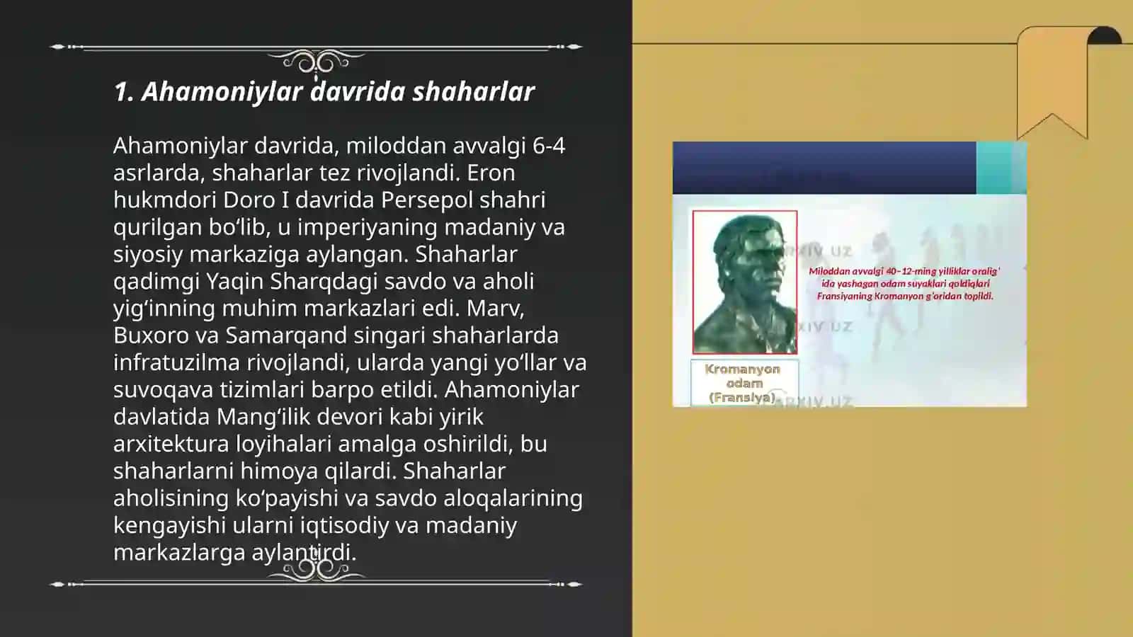 Ahamoniylar davridagi shaharlar va ularning o'ziga xos qurilish uslubi 3