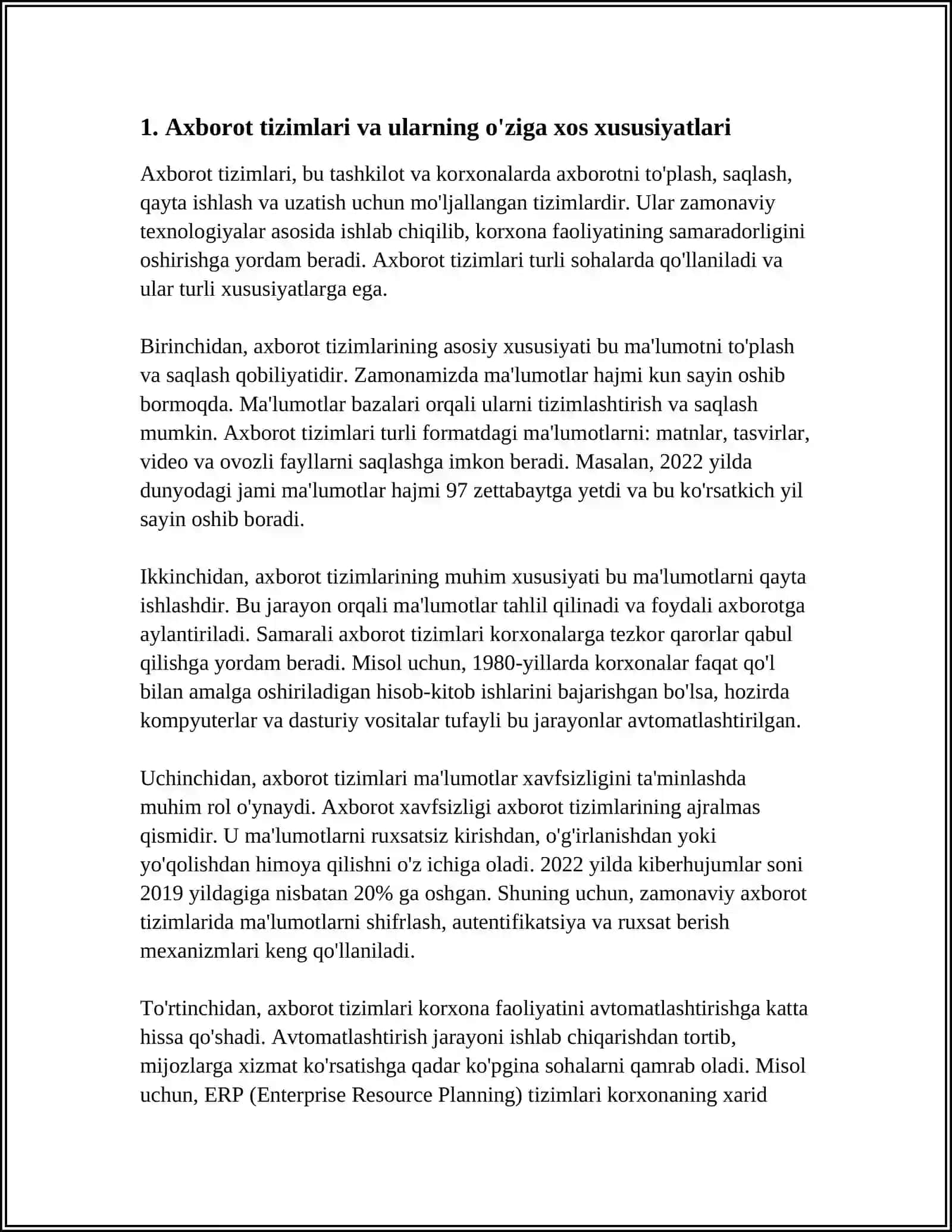 Axborot Tizimlari 3
