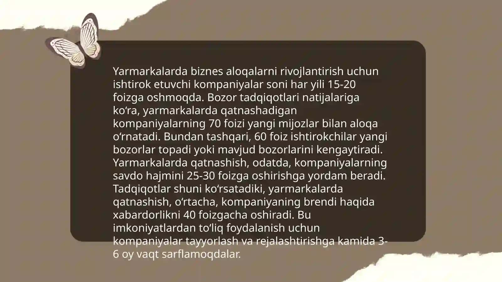 Yarmarkalarda biznes aloqalarni rivojlantirish 3