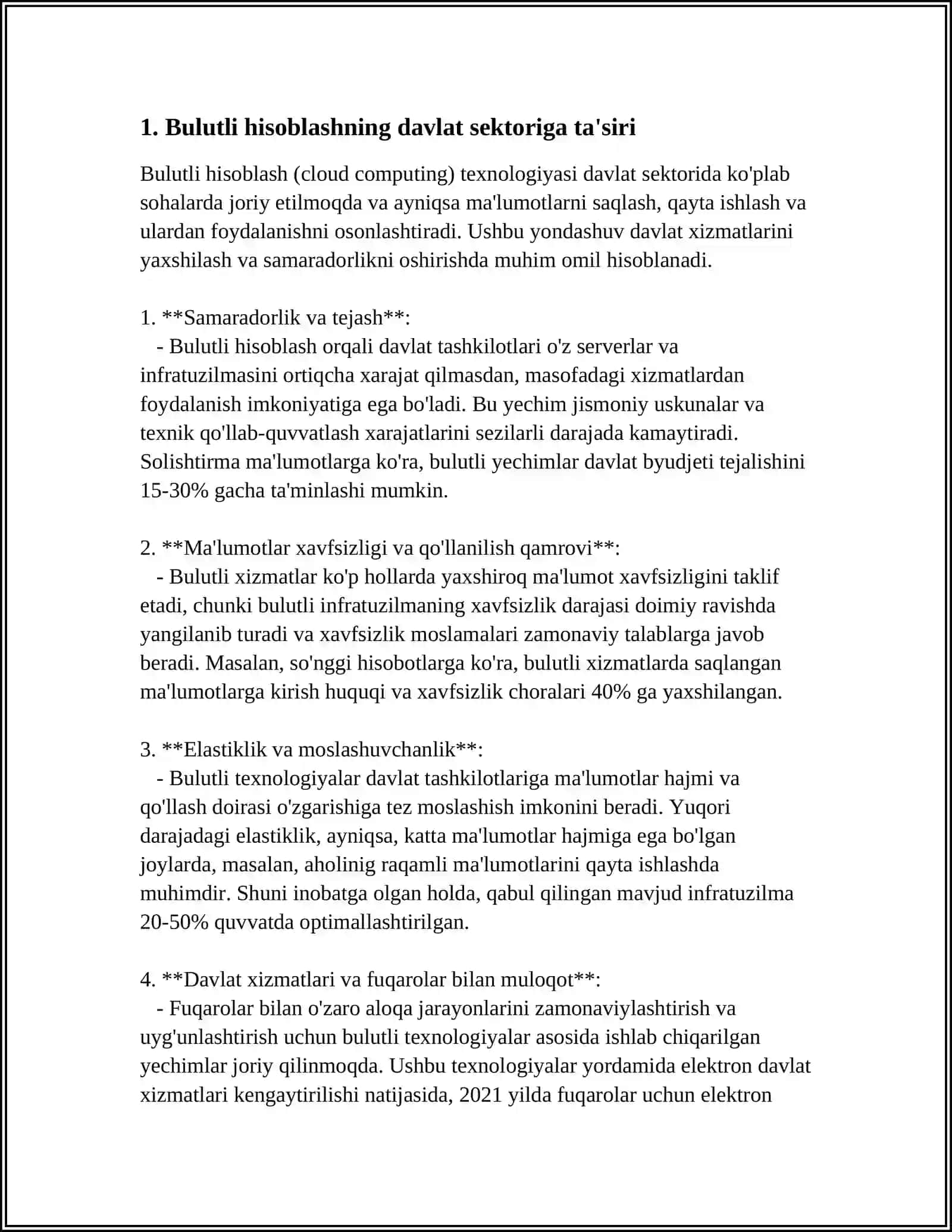 Bulutli hisoblashning davlat sektoriga qo'llanilishi 3