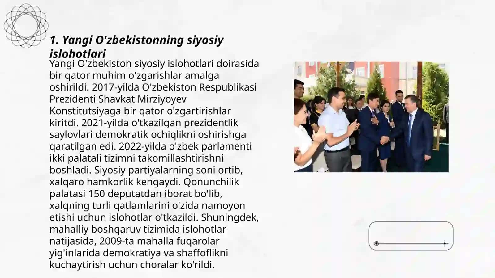 Yangi O'zbekistonning siyosiy islohotlari 3
