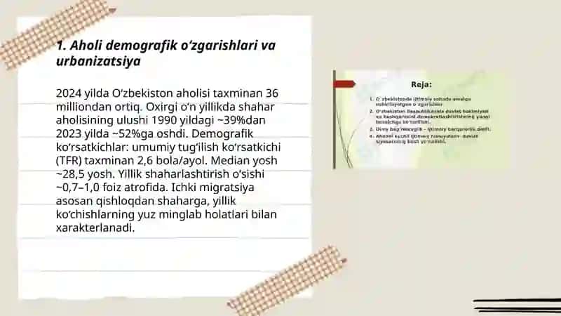 Oʻzbekiston Respublikasidagi ijtimoiy oʻzgarishlar 3