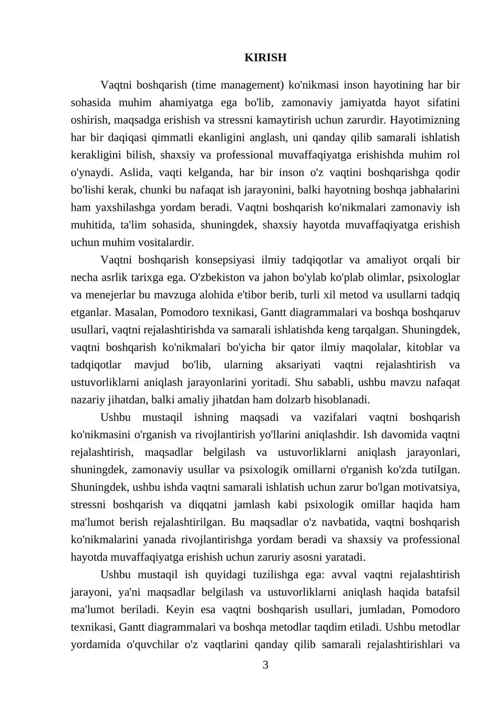 Vagtni boshqarish (time management) ko'nikmasi va rivojlantirish yo'llari 3